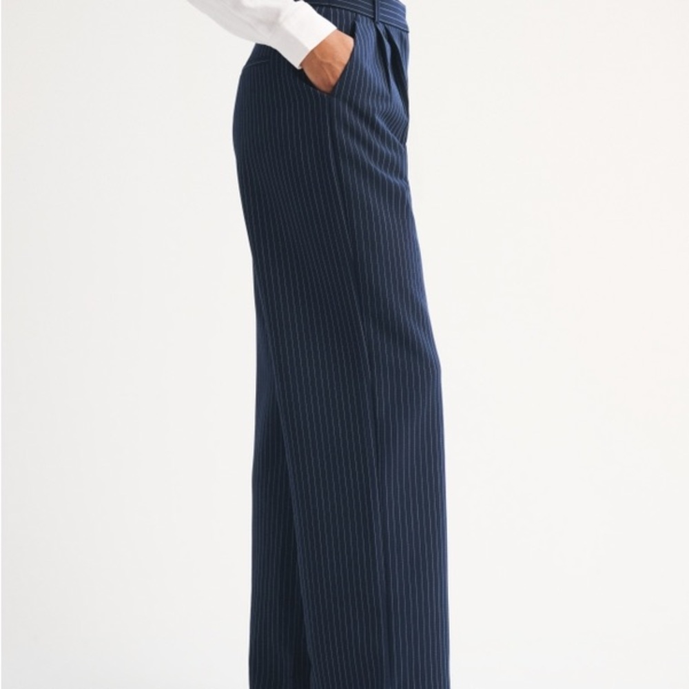 Abercrombie & Fitch Sloane Blue Striped Tailored Pants